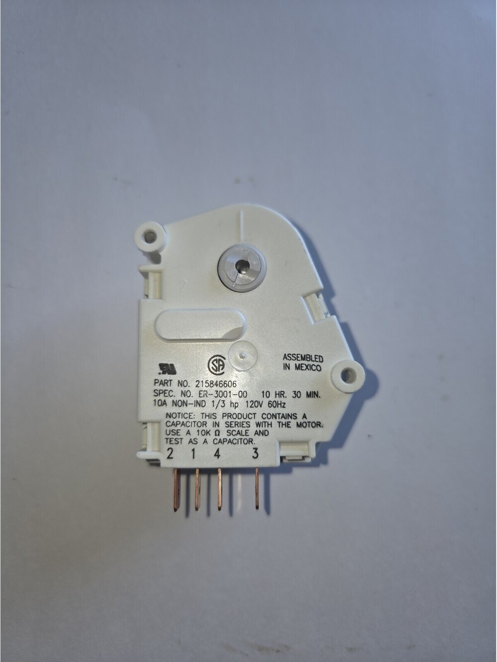 TESTED OEM Kenmore Frigidaire Refrigerator Defrost Timer 215846606 215846602 A24